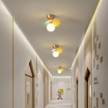 Lampe Enfant plafonnier moderne nordique en métal et verre design créatif - Luminous Place