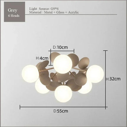 Lampe Enfant plafonnier moderne nordique en métal et verre design créatif - Luminous Place