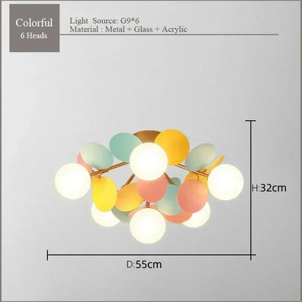 Lampe Enfant plafonnier moderne nordique en métal et verre design créatif - Luminous Place