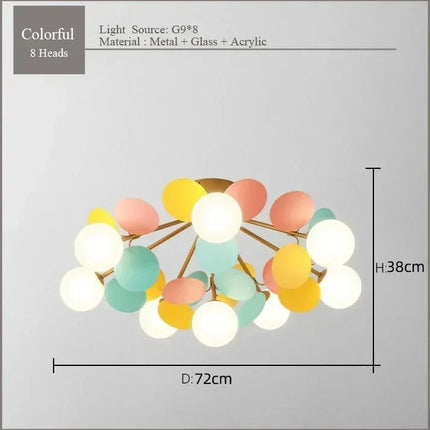 Lampe Enfant plafonnier moderne nordique en métal et verre design créatif - Luminous Place