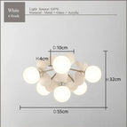 Blanc 6 Tête(s) / Lumière chaude