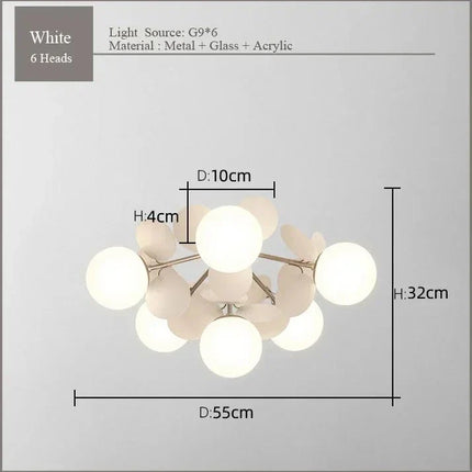 Lampe Enfant plafonnier moderne nordique en métal et verre design créatif - Luminous Place