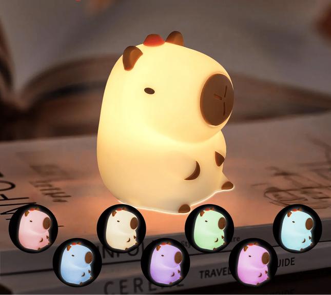 Lampe Enfant Veilleuse Silicone Souris LED 7 Couleurs Tactile USB Rechargeable - Luminous Place