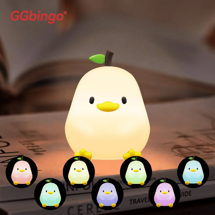 Lampe Enfant Veilleuse Silicone Souris LED 7 Couleurs Tactile USB Rechargeable - Luminous Place