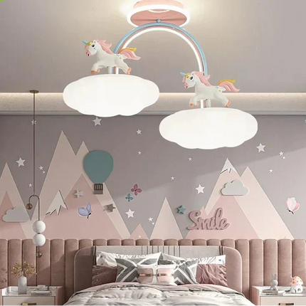 Lampe Enfant Plafonnier LED Licorne Moderne Nordique Ambiance Chaleureuse - Luminous Place
