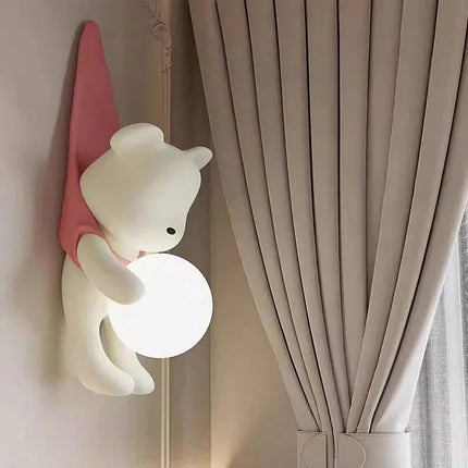 Lampe Enfant Applique Murale LED Style Moderne en Résine Crème, Lumière d’Ambiance Ajustable - Luminous Place