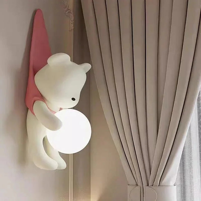 Lampe Enfant Applique Murale LED Style Moderne en Résine Crème, Lumière d’Ambiance Ajustable - Luminous Place