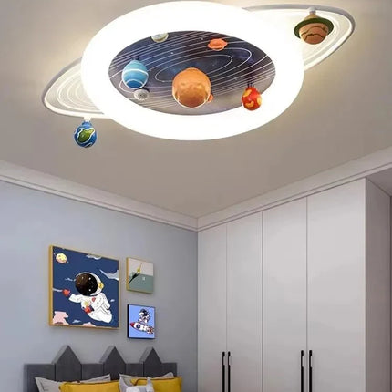 Lampe Enfant LED Plafonnier Moderne Trajectoire Planétaire pour Chambre Fille - Luminous Place