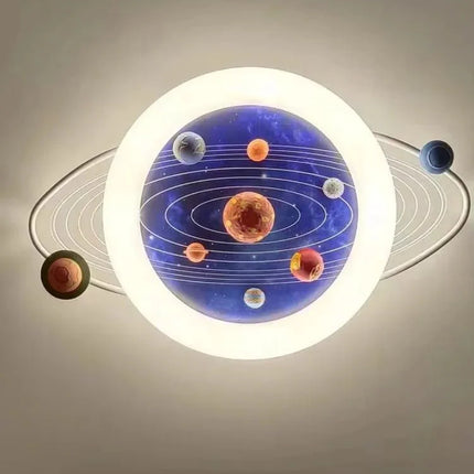 Lampe Enfant LED Plafonnier Moderne Trajectoire Planétaire pour Chambre Fille - Luminous Place