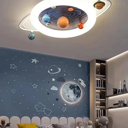 Lampe Enfant LED Plafonnier Moderne Trajectoire Planétaire pour Chambre Fille - Luminous Place