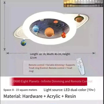 Lampe Enfant LED Plafonnier Moderne Trajectoire Planétaire pour Chambre Fille - Luminous Place