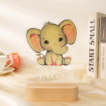 Lampe Enfant Veilleuse Animal en Acrylique Gravée, Lumière Douce Personnalisée - Luminous Place