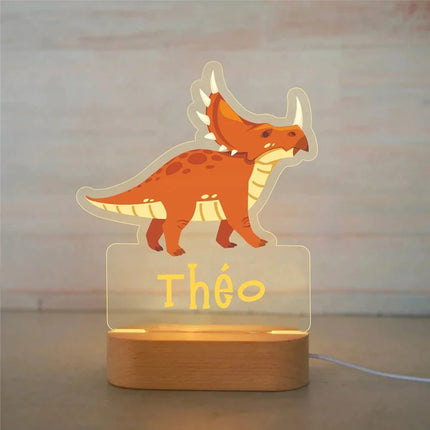 Lampe Enfant Veilleuse Animal en Acrylique Gravée, Lumière Douce Personnalisée - Luminous Place