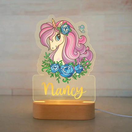 Lampe Enfant Veilleuse Animal en Acrylique Gravée, Lumière Douce Personnalisée - Luminous Place