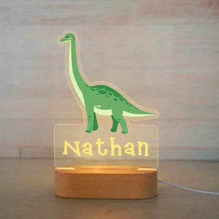 Lampe Enfant Veilleuse Animal en Acrylique Gravée, Lumière Douce Personnalisée - Luminous Place