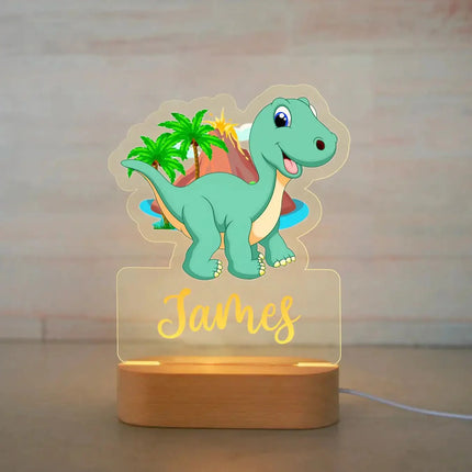 Lampe Enfant Veilleuse Animal en Acrylique Gravée, Lumière Douce Personnalisée - Luminous Place