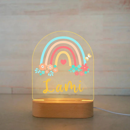 Lampe Enfant Veilleuse Animal en Acrylique Gravée, Lumière Douce Personnalisée - Luminous Place