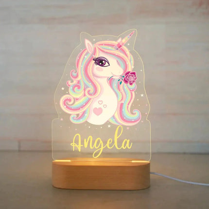 Lampe Enfant Veilleuse Animal en Acrylique Gravée, Lumière Douce Personnalisée - Luminous Place
