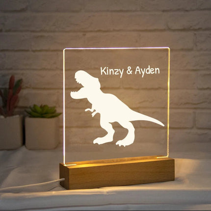 Lampe Enfant Veilleuse LED 3D Personnalisée USB en Cristal pour Chambre Cozy - Luminous Place
