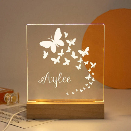 Lampe Enfant Veilleuse LED 3D Personnalisée USB en Cristal pour Chambre Cozy - Luminous Place