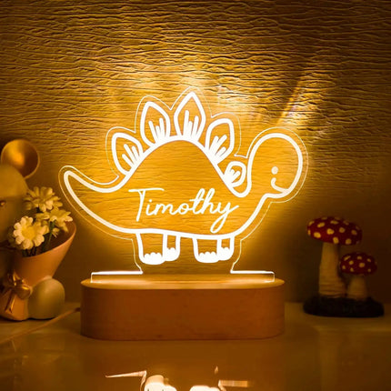 Lampe Enfant USB personnalisée en bois avec lumière LED douce pour chambre bébé - Luminous Place