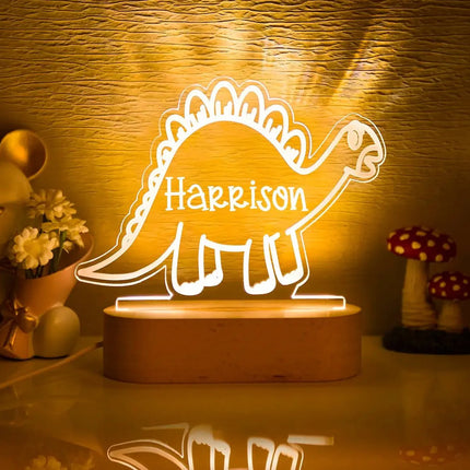 Lampe Enfant USB personnalisée en bois avec lumière LED douce pour chambre bébé - Luminous Place
