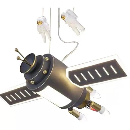 Lampe Enfant suspendue design nordique vaisseau spatial en métal, lumière douce non éblouissante - Luminous Place