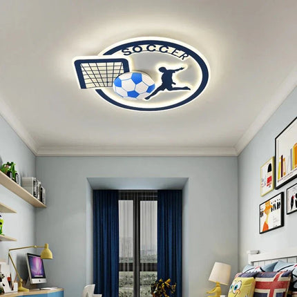 Lampe Enfant Plafonnier LED Football Moderne en Métal et Acrylique - Luminous Place