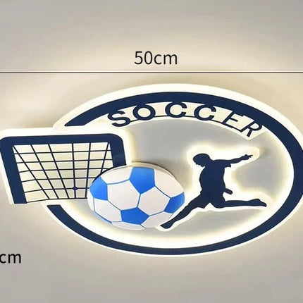 Lampe Enfant Plafonnier LED Football Moderne en Métal et Acrylique - Luminous Place