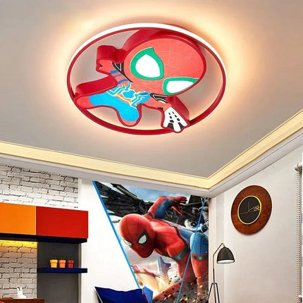 Lampe Enfant Spiderman Marvel Plafonnier LED Créatif en Fer pour Chambre - Luminous Place