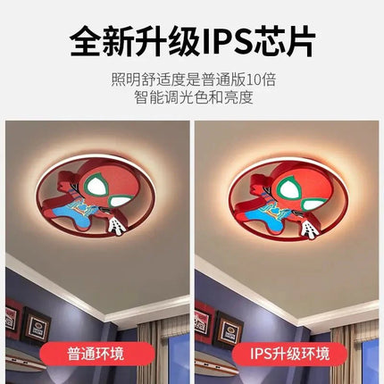 Lampe Enfant Spiderman Marvel Plafonnier LED Créatif en Fer pour Chambre - Luminous Place