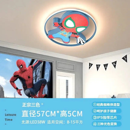Lampe Enfant Spiderman Marvel Plafonnier LED Créatif en Fer pour Chambre - Luminous Place
