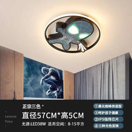 Lampe Enfant Spiderman Marvel Plafonnier LED Créatif en Fer pour Chambre - Luminous Place