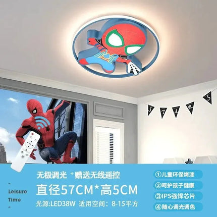 Lampe Enfant Spiderman Marvel Plafonnier LED Créatif en Fer pour Chambre - Luminous Place