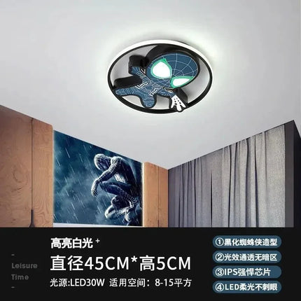 Lampe Enfant Spiderman Marvel Plafonnier LED Créatif en Fer pour Chambre - Luminous Place