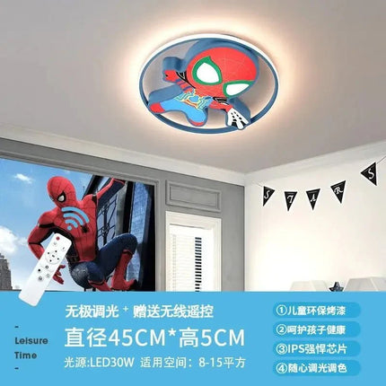 Lampe Enfant Spiderman Marvel Plafonnier LED Créatif en Fer pour Chambre - Luminous Place