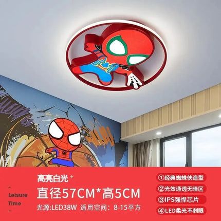 Lampe Enfant Spiderman Marvel Plafonnier LED Créatif en Fer pour Chambre - Luminous Place