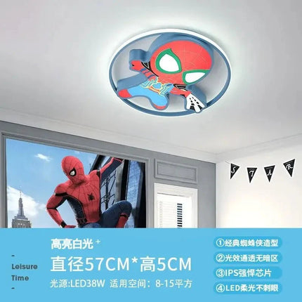 Lampe Enfant Spiderman Marvel Plafonnier LED Créatif en Fer pour Chambre - Luminous Place