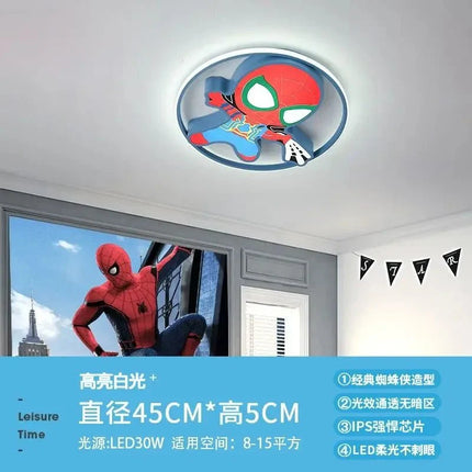 Lampe Enfant Spiderman Marvel Plafonnier LED Créatif en Fer pour Chambre - Luminous Place