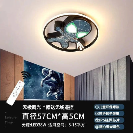 Lampe Enfant Spiderman Marvel Plafonnier LED Créatif en Fer pour Chambre - Luminous Place