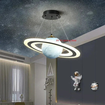 Lampe Enfant Suspension Planète en Acrylique E27, Lumière Chaude Ambiance Cosy - Luminous Place
