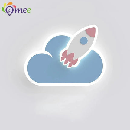 Lampe Enfant Applique Murale LED Fusée Design Moderne en Acrylique - Luminous Place