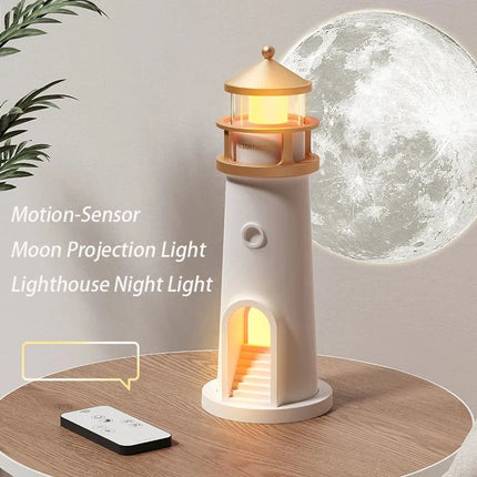 Lampe Enfant Veilleuse Lune avec Projection, Bluetooth et Capteur de Mouvement - Luminous Place