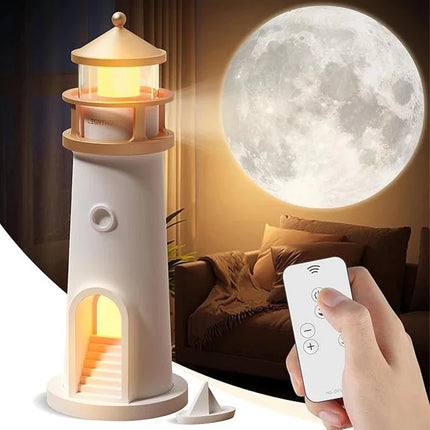 Lampe Enfant Veilleuse Lune avec Projection, Bluetooth et Capteur de Mouvement - Luminous Place
