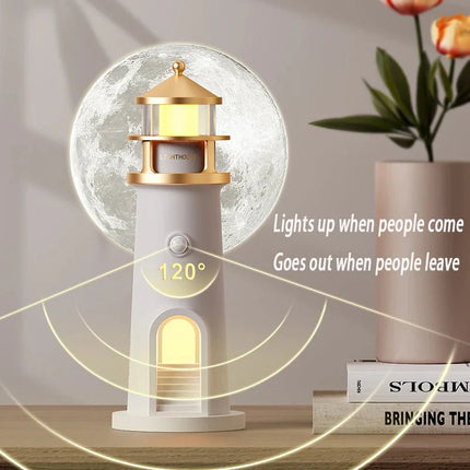 Lampe Enfant Veilleuse Lune avec Projection, Bluetooth et Capteur de Mouvement - Luminous Place