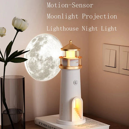 Lampe Enfant Veilleuse Lune avec Projection, Bluetooth et Capteur de Mouvement - Luminous Place