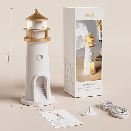 Lampe Enfant Veilleuse Lune avec Projection, Bluetooth et Capteur de Mouvement - Luminous Place