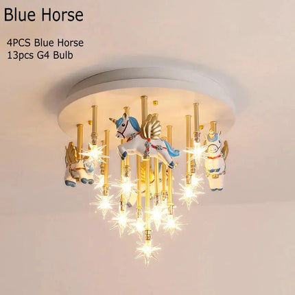 Lampe Enfant Plafonnier Carrousel Macaron LED, Ambiance Chaleureuse - Luminous Place
