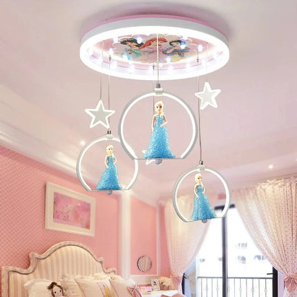 Lampe Enfant Plafonnier LED Nordique en Bois et Ferronnerie, Lumière Chaude Cosy - Luminous Place