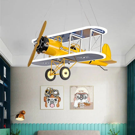 Lampe Enfant Suspension Nordique LED Avion Métal pour Chambre - Luminous Place